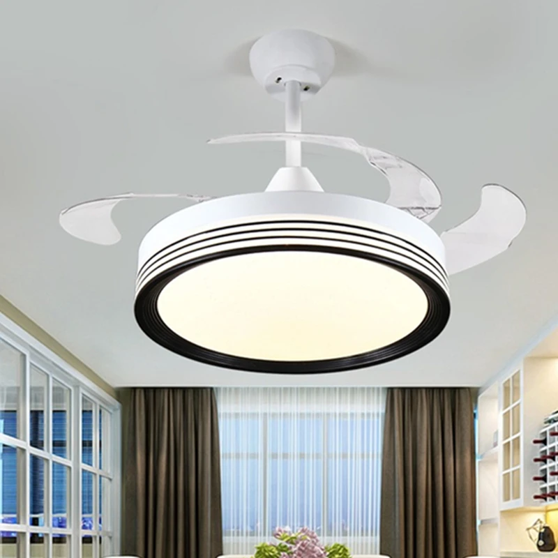 modern 42 inch led celing fans light fan lamp invisible blaces frequency conversion living room black white DC 110V - 220V home
modern 42 inch led celing fans light fan lamp invisible blaces frequency conversion living room black white DC 110V - 220V home