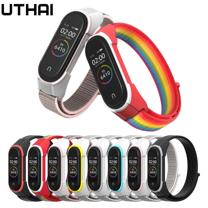 Nylon Strap For XiaoMi Mi Band 3 4 5 6 For XiaoMi mi band 6 Bracelet replacement watch band smart watch UTHAI M6
Nylon Strap For XiaoMi Mi Band 3 4 5 6 For XiaoMi mi band 6 Bracelet replacement watch band smart watch UTHAI M6