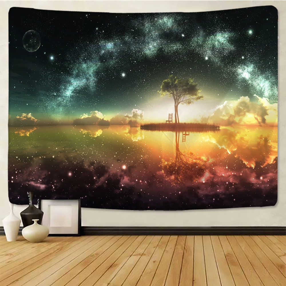 Psychedelic Setting Sun Starry Sky Decor Night Scenic Tapestry Big Tree Wall Hanging Decor Star Carpet Home Decor Tapestry
Psychedelic Setting Sun Starry Sky Decor Night Scenic Tapestry Big Tree Wall Hanging Decor Star Carpet Home Decor Tapestry