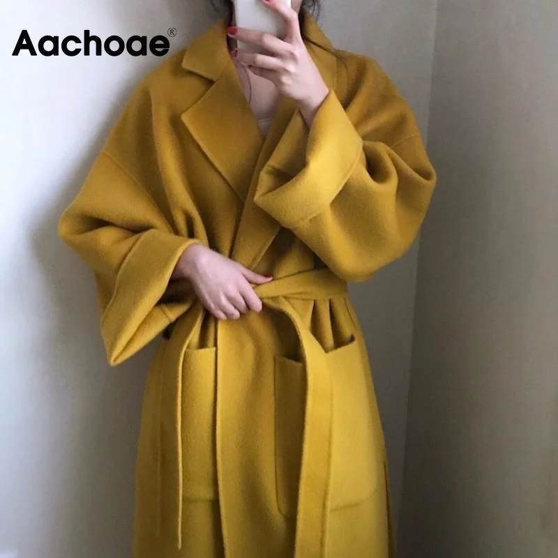 Женское шерстяное пальто Aachoae, элегантное однотонное длинное Свободное пальто с длинными рукавами «летучая мышь» и карманами, стильная шик...
Женское шерстяное пальто Aachoae, элегантное однотонное длинное Свободное пальто с длинными рукавами «летучая мышь» и карманами, стильная шик...