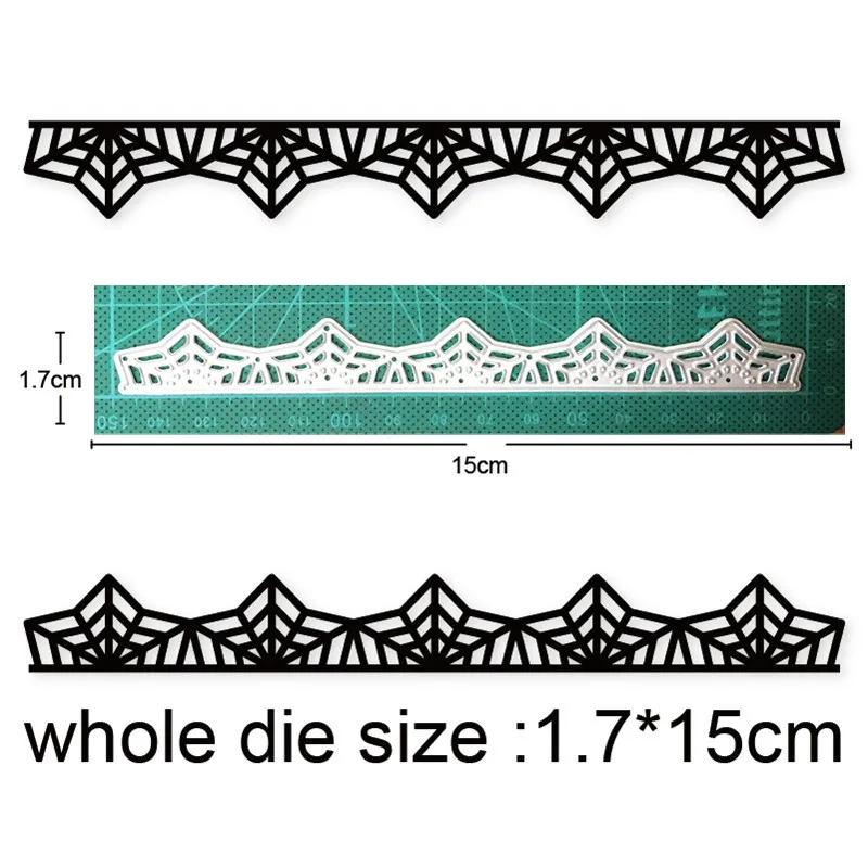 Spider Web Strip Metal Cutting Dies Cut Die Mold Decoration Scrapbooking dies Paper Craft Knife Mould Blade Punch Stencils Dies
Spider Web Strip Metal Cutting Dies Cut Die Mold Decoration Scrapbooking dies Paper Craft Knife Mould Blade Punch Stencils Dies