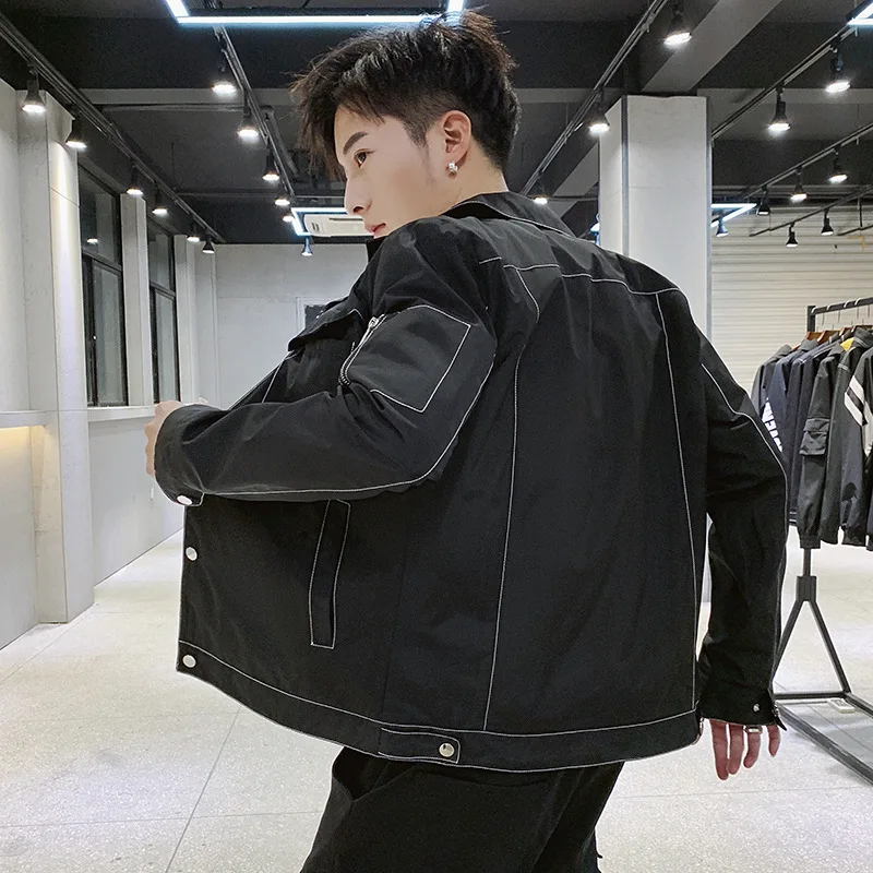Fashion Jacket Men Spring New Lapel Solid Color Tooling Jacket Male Korean Casual Youth Student Jacket Male Mens Clothing
Fashion Jacket Men Spring New Lapel Solid Color Tooling Jacket Male Korean Casual Youth Student Jacket Male Mens Clothing