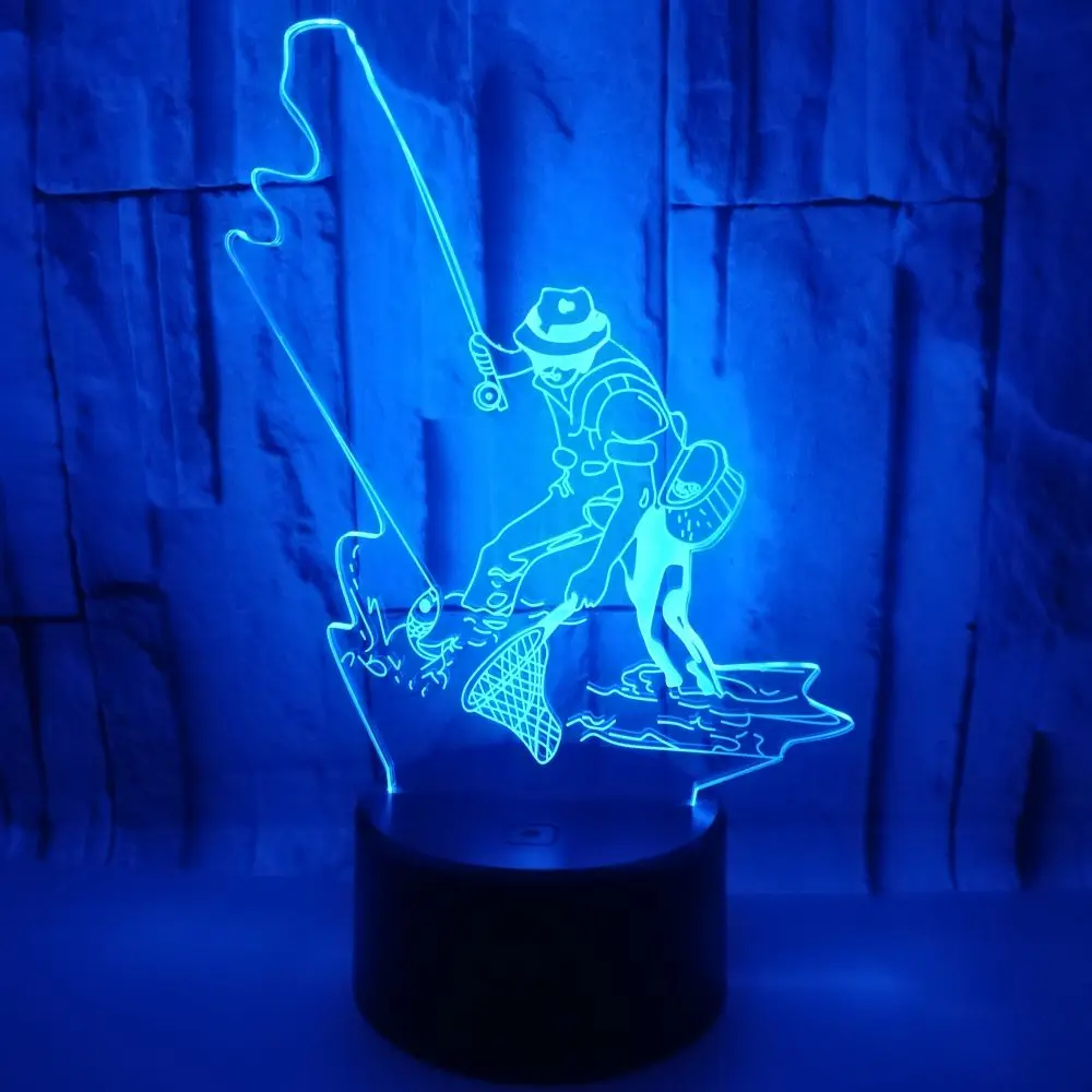 Fishing Fish LED 3D Nightlight usb Desk Table Lamp Multi-color Kid Toy Holiday Xmas Gifts For Children AA Battery Lights RGB
Fishing Fish LED 3D Nightlight usb Desk Table Lamp Multi-color Kid Toy Holiday Xmas Gifts For Children AA Battery Lights RGB