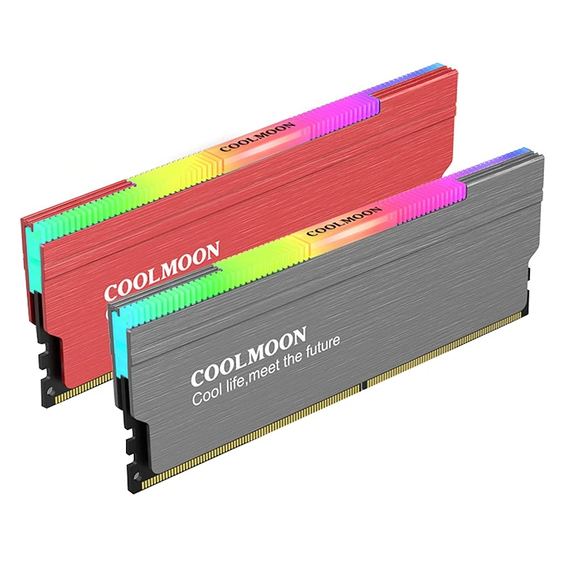 COOLMOON Memory Module Radiator, ARGB Luminous Heat Sink, Support 5V-3PIN Shenguang Synchronous Memory Module Cooling Vest
COOLMOON Memory Module Radiator, ARGB Luminous Heat Sink, Support 5V-3PIN Shenguang Synchronous Memory Module Cooling Vest