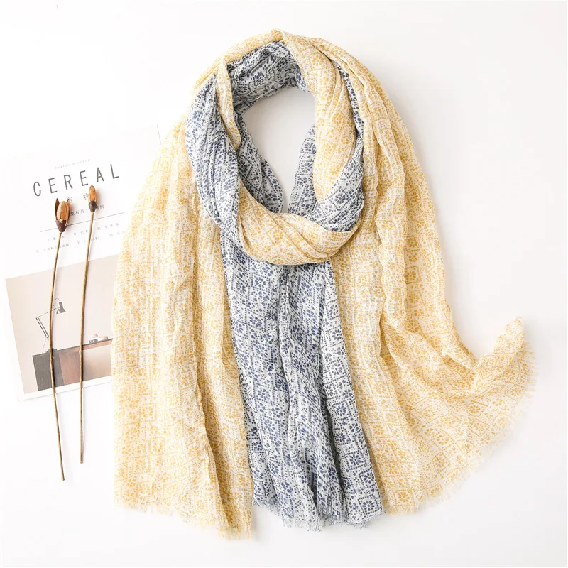 2020 Новое поступление Элегантный шарф женский сливочный цвет маленький цветочный принт универсальная хлопковая шаль качественная мягкая ш...
2020 Новое поступление Элегантный шарф женский сливочный цвет маленький цветочный принт универсальная хлопковая шаль качественная мягкая ш...