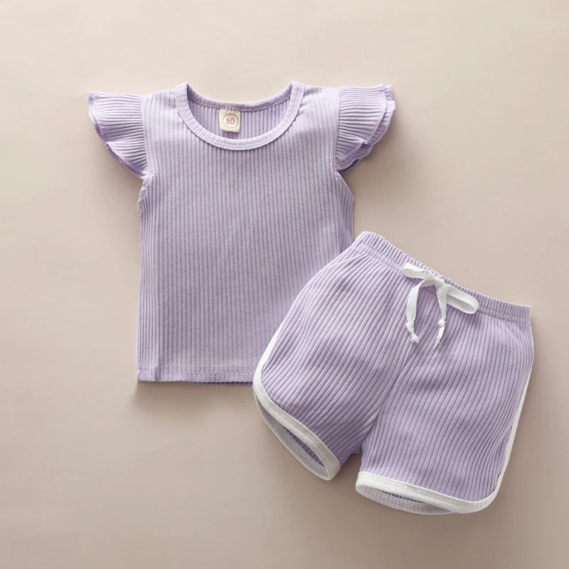 New Arrives Candy Color Summer Infant Kids Girls Clothes Sets Ruffles Solid Short Sleeve Tops Shorts 2pcs
New Arrives Candy Color Summer Infant Kids Girls Clothes Sets Ruffles Solid Short Sleeve Tops Shorts 2pcs