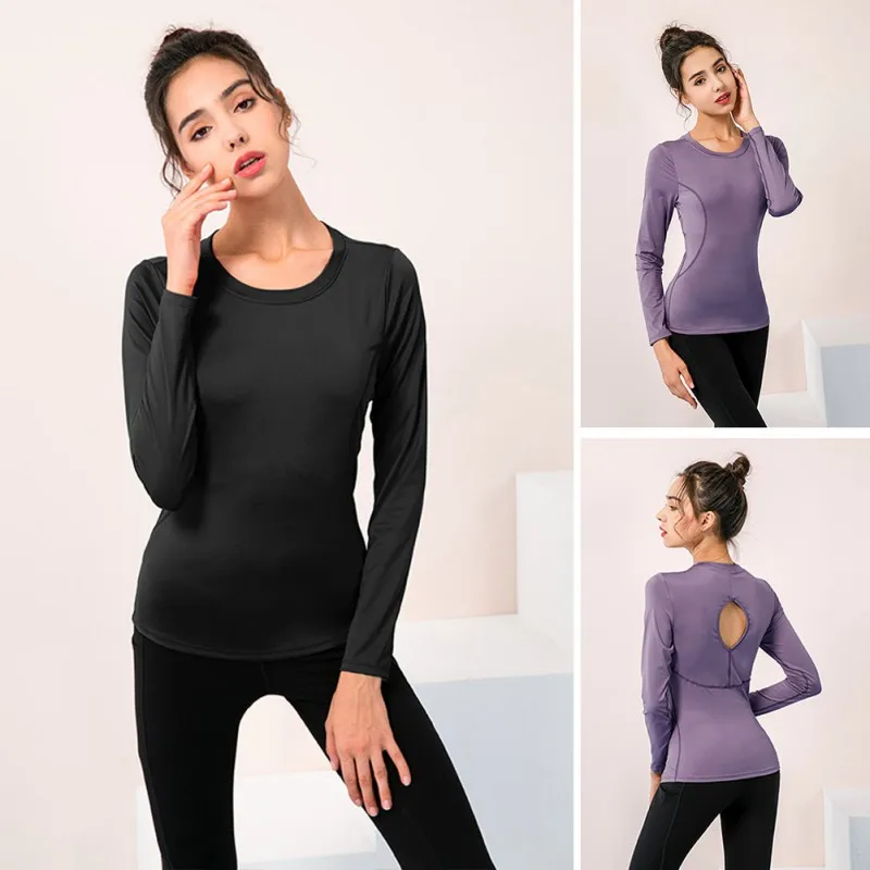 Women Long Sleeve Running Shirts Autumn Workout Yoga Shirt Chest Pads Back Hollow Out Skin-friendly Gym Sports Fitness Top
Women Long Sleeve Running Shirts Autumn Workout Yoga Shirt Chest Pads Back Hollow Out Skin-friendly Gym Sports Fitness Top