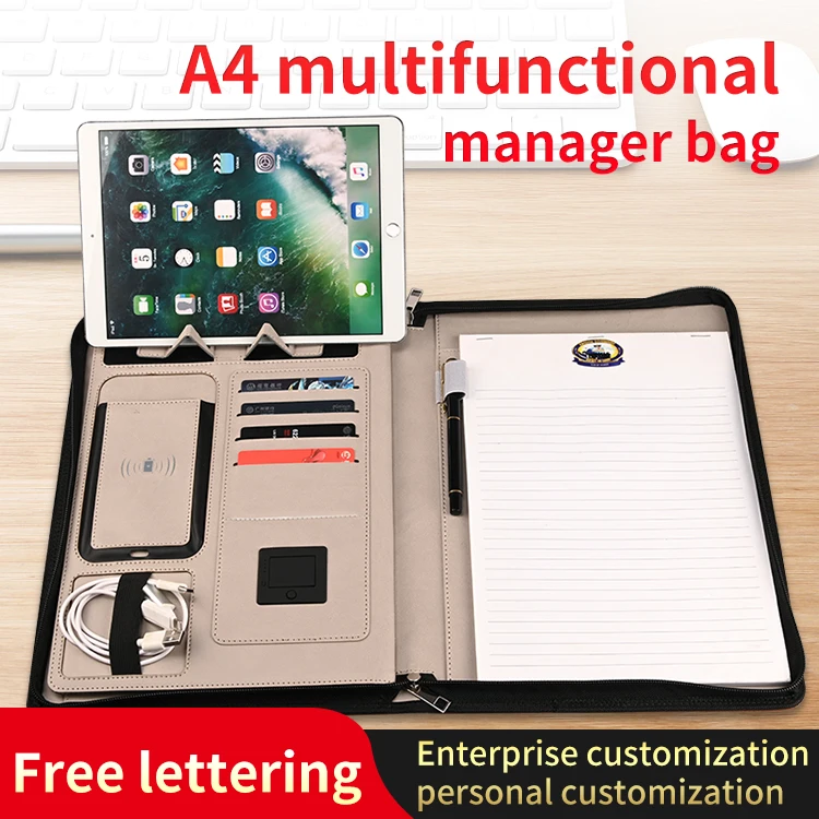 2021 Multifunctional Wireless Charging Notebook Business A4 Loose-Leaf Hand Book Power Supply Notepad Can Be Customized Log
2021 Multifunctional Wireless Charging Notebook Business A4 Loose-Leaf Hand Book Power Supply Notepad Can Be Customized Log