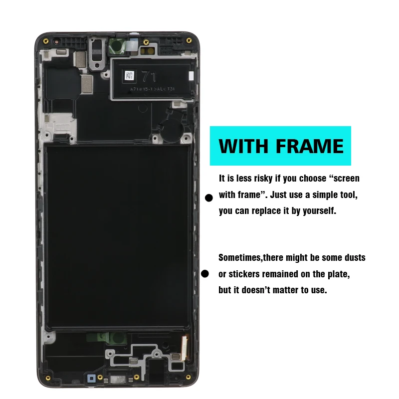 Сенсорный ЖК экран AMOLED для Samsung Galaxy A71 A715 A715F A715FD 100% оригинал|Экраны мобильных