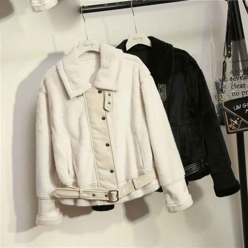 2020 Xl-5Xl Plus Size Women Suede Coat Autumn Winter Loose Casual Motorcycle Jacket Faux Pu Female Faux Sheepskin Fake Leather
2020 Xl-5Xl Plus Size Women Suede Coat Autumn Winter Loose Casual Motorcycle Jacket Faux Pu Female Faux Sheepskin Fake Leather