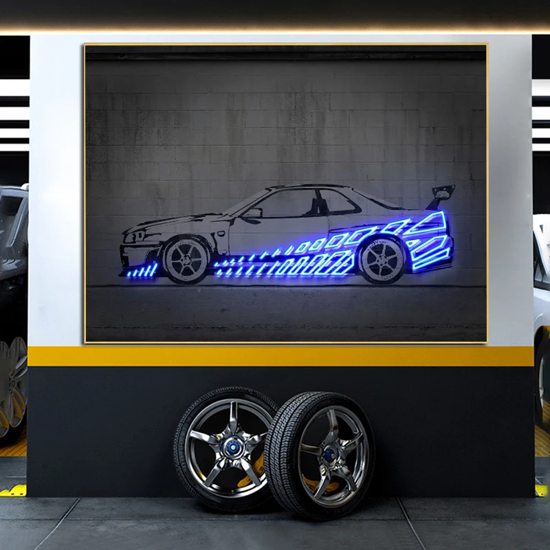 Sports Car Poster Canvas Painting and Prints Abstract Neon Racing Car Wall Art Picture for Living Room Club Home Decoration
Sports Car Poster Canvas Painting and Prints Abstract Neon Racing Car Wall Art Picture for Living Room Club Home Decoration