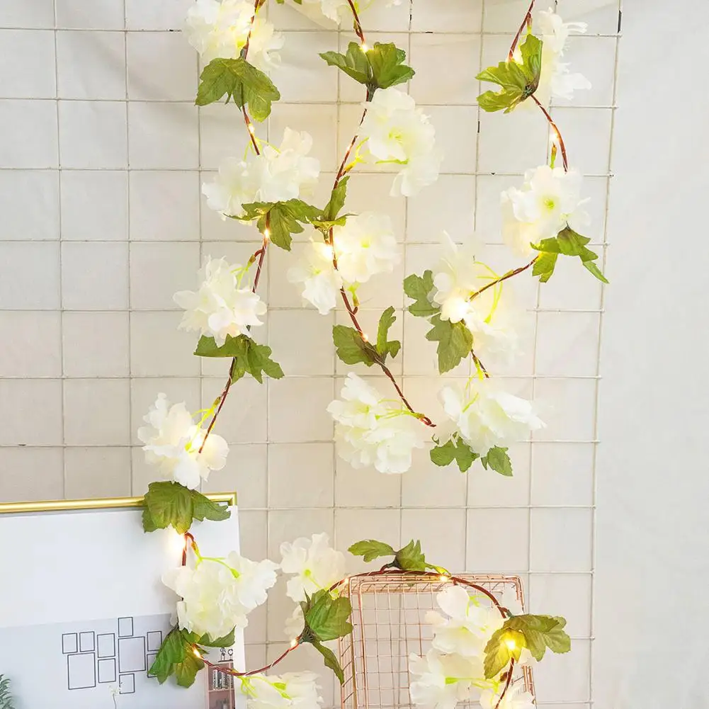 High Quality 2.2M LED Lights Battery Operated Green White Plastic Artificial Flower String Lights for Home wedding Decor
High Quality 2.2M LED Lights Battery Operated Green White Plastic Artificial Flower String Lights for Home wedding Decor