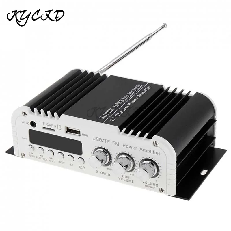 Bluetooth Amplifier Home Theater Audio Player 2.1 Channel 20W+20W+45W Hi-Fi Stereo BASS Car Power AMP USB TF FM with Screen
Bluetooth Amplifier Home Theater Audio Player 2.1 Channel 20W+20W+45W Hi-Fi Stereo BASS Car Power AMP USB TF FM with Screen