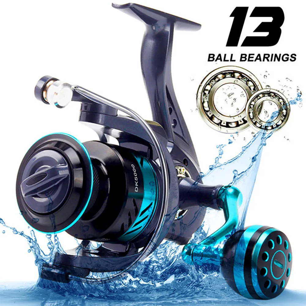 Ultralight Spinning Reel 5.2:1 Spinning Reel Max Drag 10Kg 13BB Fishing Reel 1000-7000 with Aluminum Spool for Bass Fishing
Ultralight Spinning Reel 5.2:1 Spinning Reel Max Drag 10Kg 13BB Fishing Reel 1000-7000 with Aluminum Spool for Bass Fishing