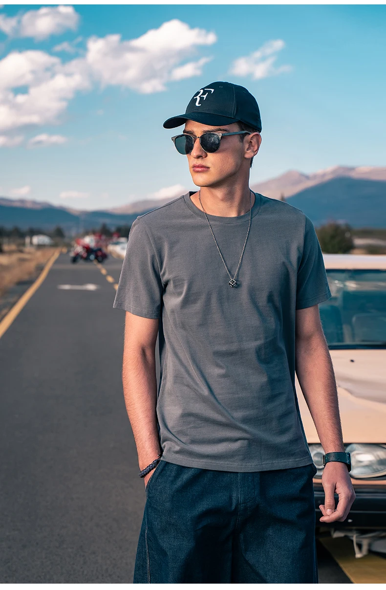 YTX1044 Youth all-match printing round neck heavy cotton simple casual short-sleeved T-shirt men
YTX1044 Youth all-match printing round neck heavy cotton simple casual short-sleeved T-shirt men