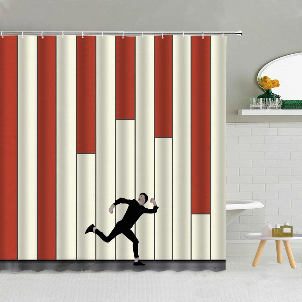 Colored Geometric Pattern Shower Curtain Striped Ripple Nordic Style Waterproof Fabric Bathroom Decor Bath Curtain With Hooks
Colored Geometric Pattern Shower Curtain Striped Ripple Nordic Style Waterproof Fabric Bathroom Decor Bath Curtain With Hooks