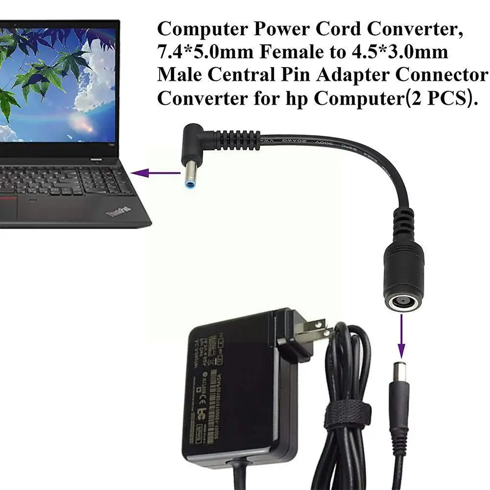 1 Pcs 7.4mm To 4.5mm DC Power Charger Converter Great accessories Cable DC Adapter Replacement Connector Connection Dell Fo T9K9
1 Pcs 7.4mm To 4.5mm DC Power Charger Converter Great accessories Cable DC Adapter Replacement Connector Connection Dell Fo T9K9