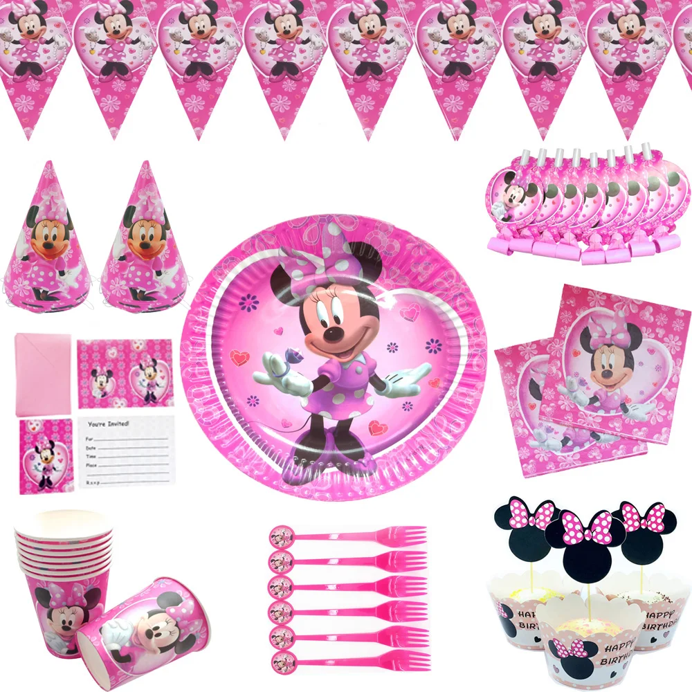 Disney Minnie Mouse birthday party decorations baby girl birthday Disposable tableware or balloon set Scenes Collection decor
Disney Minnie Mouse birthday party decorations baby girl birthday Disposable tableware or balloon set Scenes Collection decor