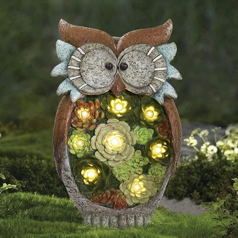 Garden Statue Resin Owl Tortoise Snails Figurine Garden Lawn Ornaments with Solar LED Lights for Outdoor Yard Garden Decorations
Garden Statue Resin Owl Tortoise Snails Figurine Garden Lawn Ornaments with Solar LED Lights for Outdoor Yard Garden Decorations