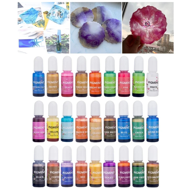 27 Colors Epoxy Resin UV Glue Crafts Pigment Bright Color Non Odor Material Manual Jewelry Pendant DIY Art Crafts Decor
27 Colors Epoxy Resin UV Glue Crafts Pigment Bright Color Non Odor Material Manual Jewelry Pendant DIY Art Crafts Decor