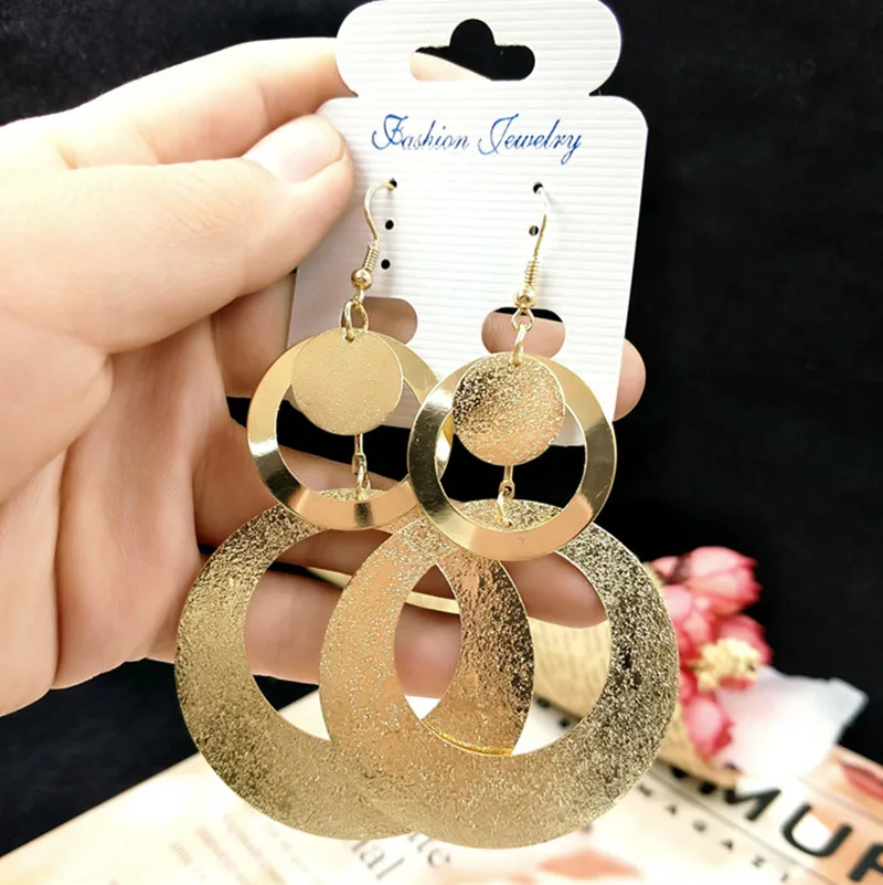 Europe and the United States trendy personality exaggerated metal retro large ring earrings temperament chic drop earrings women
Europe and the United States trendy personality exaggerated metal retro large ring earrings temperament chic drop earrings women