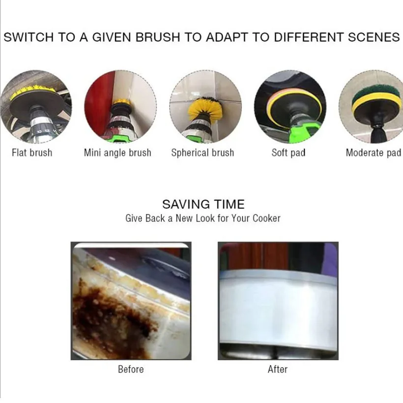 Electric Cleaning Brush 16-Piece Set Floor Polishing To Remove Dirt Toilet Household Electric Drill Cleaning Brush
Electric Cleaning Brush 16-Piece Set Floor Polishing To Remove Dirt Toilet Household Electric Drill Cleaning Brush