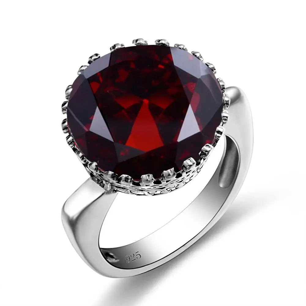 100% Real 925 Sterling Silver Ring Women Jewelry Garnet Creative Design Personality Vintage Cutout Silver 925 Rings For Women
100% Real 925 Sterling Silver Ring Women Jewelry Garnet Creative Design Personality Vintage Cutout Silver 925 Rings For Women