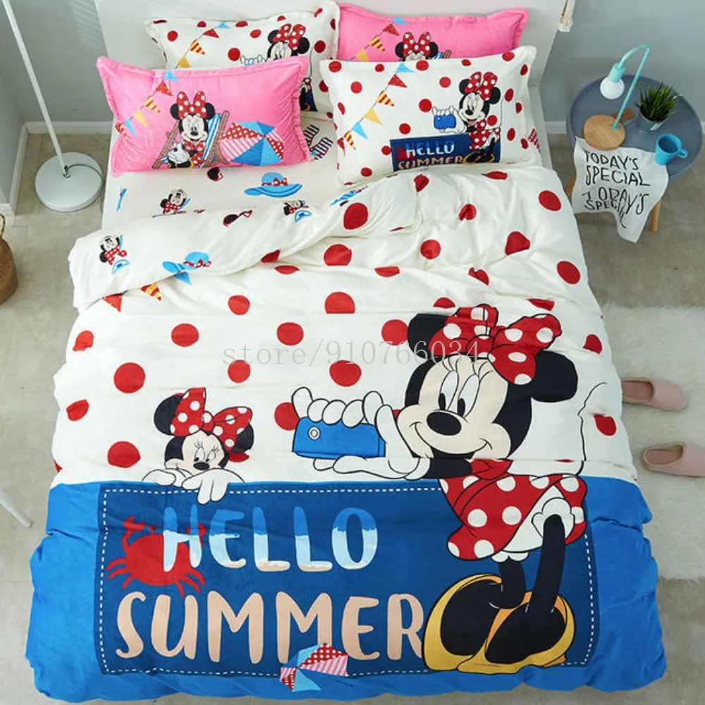 Disney Mickey Minnie Mouse Donald Duck Bedding Sets Kids Cartoon Dormitory Student Single Duvet Cover Set Queen Comforter Cover 
Disney Mickey Minnie Mouse Donald Duck Bedding Sets Kids Cartoon Dormitory Student Single Duvet Cover Set Queen Comforter Cover