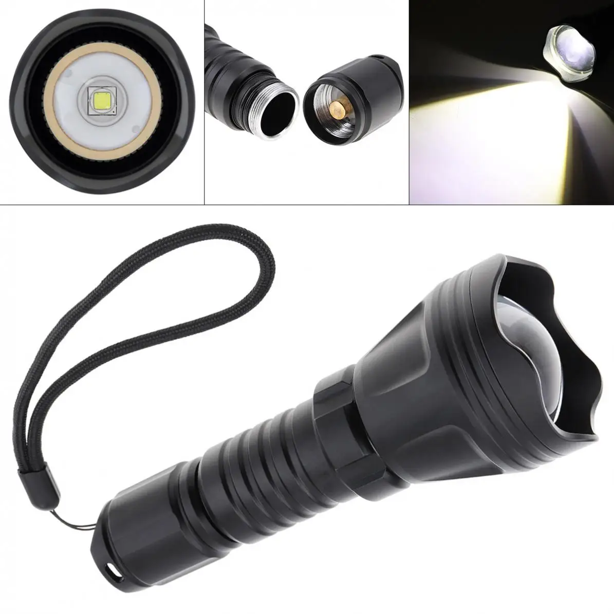 B158B Convex Lens Zoom Flashlight XM-L2 U4 LED Torch Hunting Light 900 Lumens Aluminum Flashlight
B158B Convex Lens Zoom Flashlight XM-L2 U4 LED Torch Hunting Light 900 Lumens Aluminum Flashlight