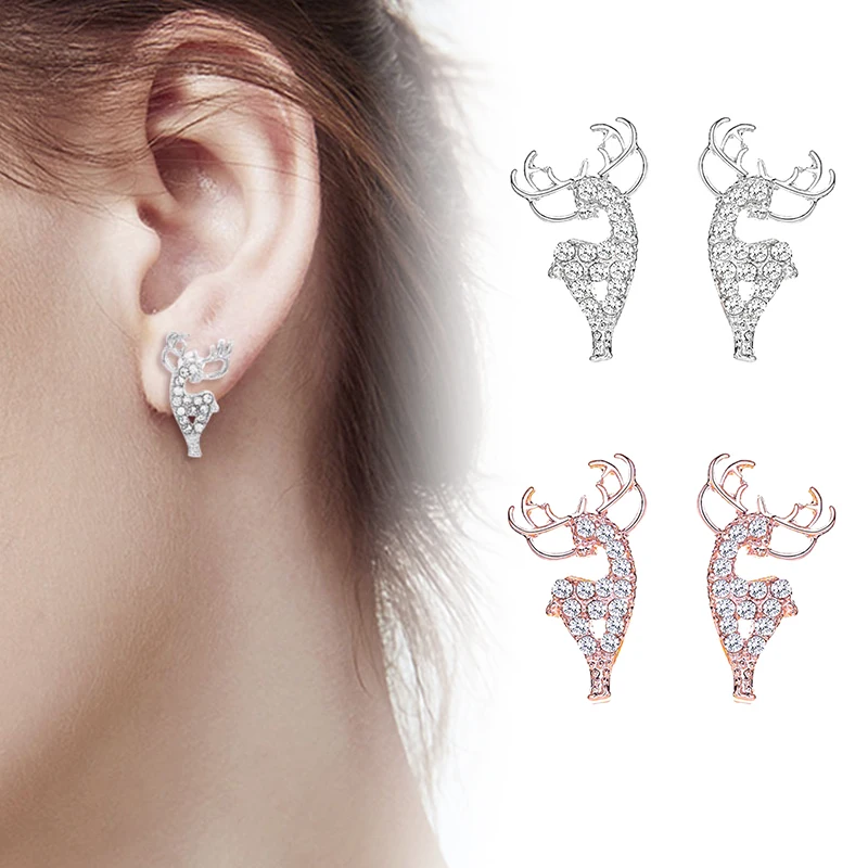 Simple Luxury Women Stud Earrings Crystal Forest Small Fresh Style Elk Earring Ladies Wedding Party Earrings Jewelry
Simple Luxury Women Stud Earrings Crystal Forest Small Fresh Style Elk Earring Ladies Wedding Party Earrings Jewelry