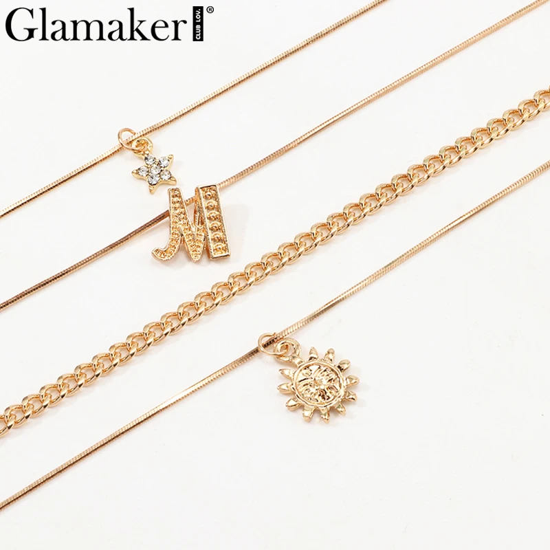 Glamaker Gold vintage charming party accessories Women sexy trendy fine jewelry Female fashion club chain necklace | Украшения и