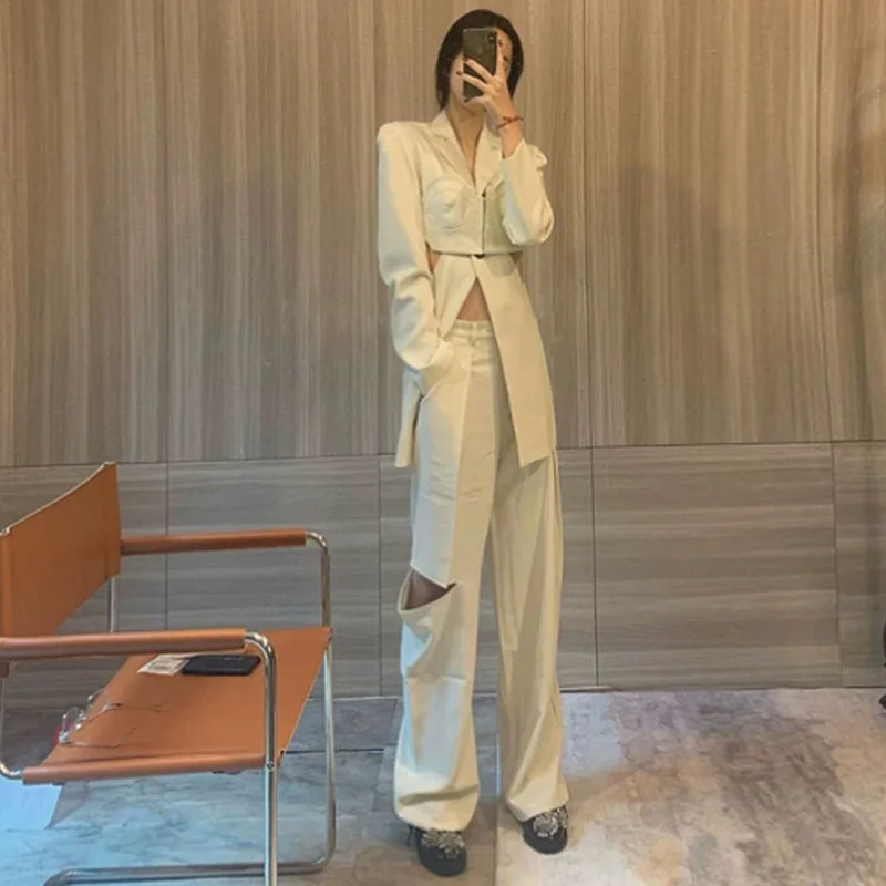 GVUW White High-grade Suit Waist Show Thin Design Temperament Coat Women 2021 Spring New Fashion Medium Length Crop Top KB93773
GVUW White High-grade Suit Waist Show Thin Design Temperament Coat Women 2021 Spring New Fashion Medium Length Crop Top KB93773