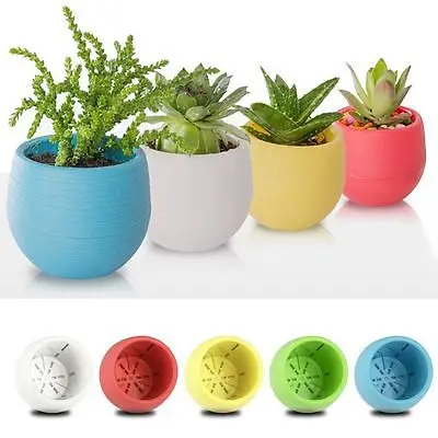 Mini Cute Round Plastic Plant Flower Pot Garden Home Office Decor Planter Desktop Flower Pots Colourful 
Mini Cute Round Plastic Plant Flower Pot Garden Home Office Decor Planter Desktop Flower Pots Colourful