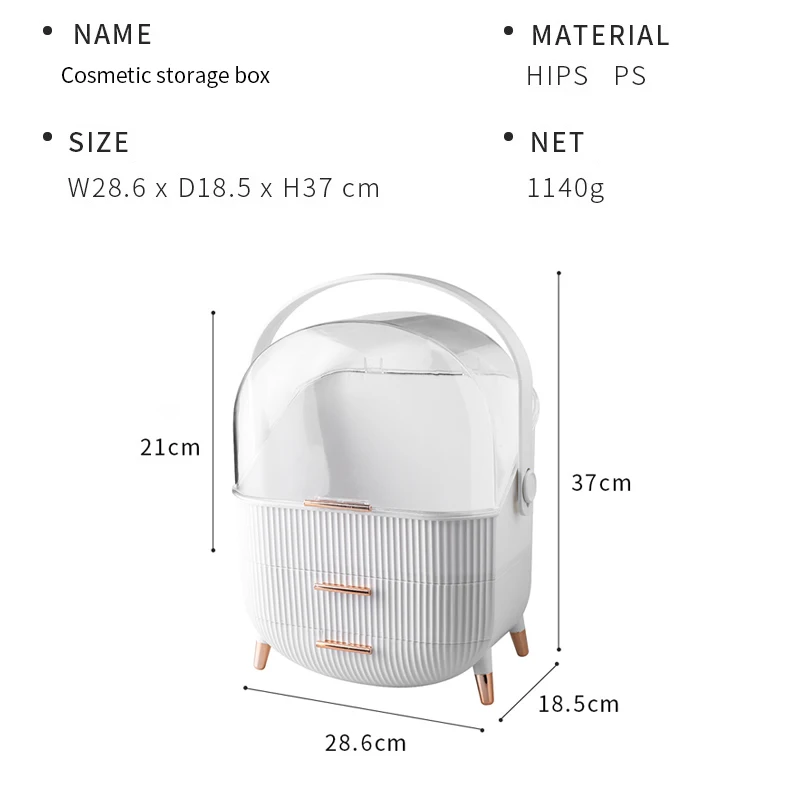 Makeup Storage Box Desktop Dustproof Drawer Type Plastic Jewelry Organizer Box Bathroom Waterproof Beauty Fashion Big Capacity
Makeup Storage Box Desktop Dustproof Drawer Type Plastic Jewelry Organizer Box Bathroom Waterproof Beauty Fashion Big Capacity