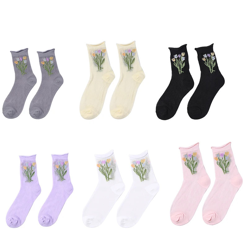 Short Socks Summer Transparent Ultra Thin Comfortable Breathable Absorb Sweat Candy Color Candy Color Flowers Women 
Short Socks Summer Transparent Ultra Thin Comfortable Breathable Absorb Sweat Candy Color Candy Color Flowers Women