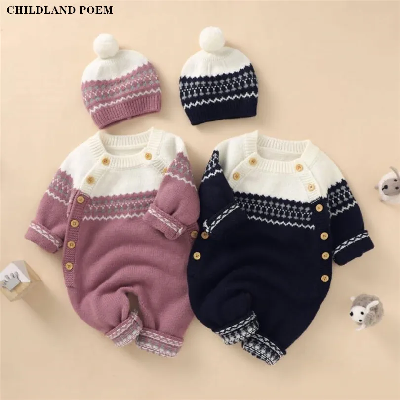 Knitted Baby Romper Newborn Christmas Baby Clothes With Hat Winter Autumn Boys Girls Romper Baby Jumpsuit Toddler Baby Outfits
Knitted Baby Romper Newborn Christmas Baby Clothes With Hat Winter Autumn Boys Girls Romper Baby Jumpsuit Toddler Baby Outfits