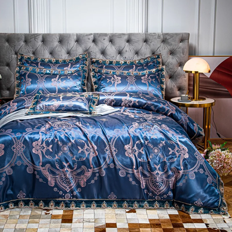 Dropshipping Wedding Duvet Cover Set Golden Jacquard bedding set Lace flat sheet Pillowcase 4pcs European luxury Purple wedding
Dropshipping Wedding Duvet Cover Set Golden Jacquard bedding set Lace flat sheet Pillowcase 4pcs European luxury Purple wedding