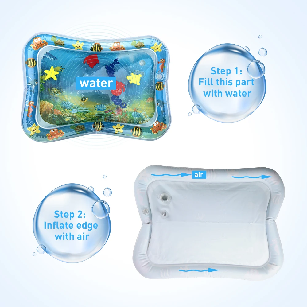 Коврик водный детский надувной матрас для малышей развивающая игрушка обучения