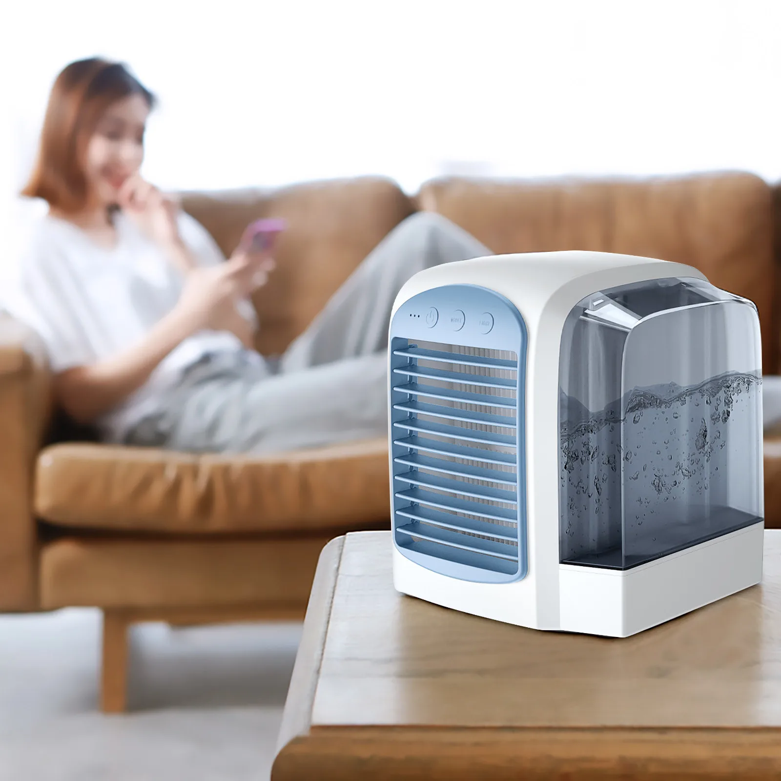 Portable Air Conditioner Fan Personal Space Mini Evaporative Air Cooler Water Cooling Fan Humidifier Purifier Multifunction
Portable Air Conditioner Fan Personal Space Mini Evaporative Air Cooler Water Cooling Fan Humidifier Purifier Multifunction