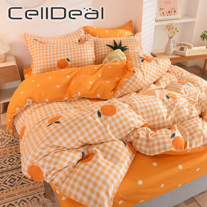 Orange Bedding Set Printed Bed Linen Sheet Plaid Duvet Cover Single Double Queen King Quilt Covers Sets Bedclothes Oceania
Orange Bedding Set Printed Bed Linen Sheet Plaid Duvet Cover Single Double Queen King Quilt Covers Sets Bedclothes Oceania