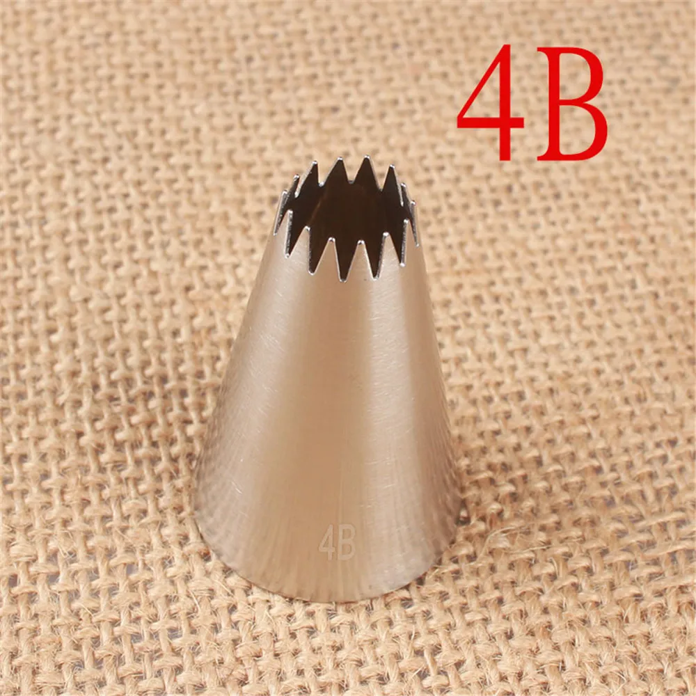 #4b Open Star Piping Nozzle Small Size Cake Decorating Pastry Icing Tips Bakeware Kitchen Cookies Tools Stainless Steel
#4b Open Star Piping Nozzle Small Size Cake Decorating Pastry Icing Tips Bakeware Kitchen Cookies Tools Stainless Steel