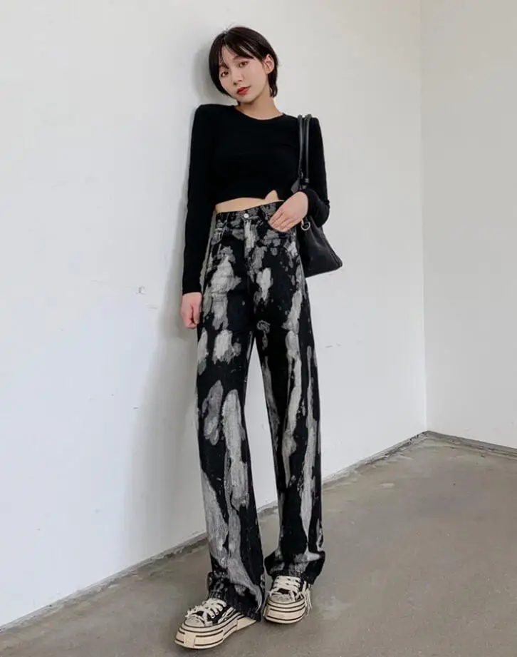 New Spring Autumn Fashion Tie Dye Jeans Woman Streetwear Vintage High Waist Loose Wide Leg Denim Pants s431
New Spring Autumn Fashion Tie Dye Jeans Woman Streetwear Vintage High Waist Loose Wide Leg Denim Pants s431