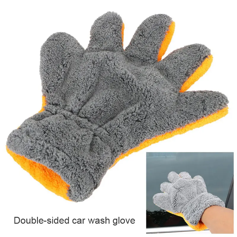 Durable Five Fingers Soft Auto Cleaning Glove Car Washing Glove Washing Polishing Double-sided Home Coral Fleece Washing Glove 
Durable Five Fingers Soft Auto Cleaning Glove Car Washing Glove Washing Polishing Double-sided Home Coral Fleece Washing Glove