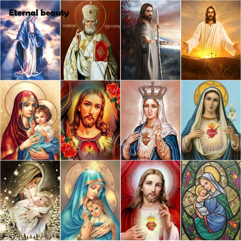 Diy Diamond Painting Religion Character Portrait Mosaic Art Painting Diamond Embroidery Cross Stitch Kits Full Drill Home Decor
Diy Diamond Painting Religion Character Portrait Mosaic Art Painting Diamond Embroidery Cross Stitch Kits Full Drill Home Decor
