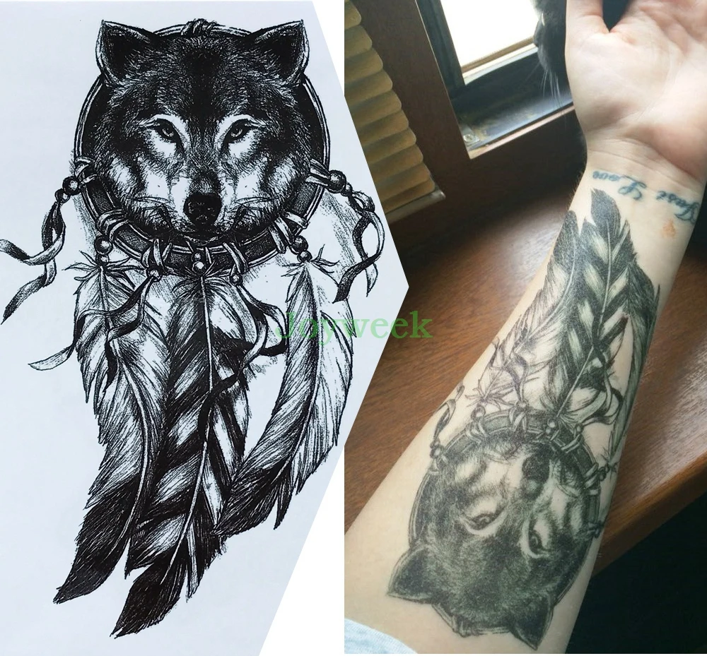 Waterproof Temporary Tattoo Sticker Large Size Dreamcatcher Wolves Wolf Tatto Stickers Flash Tatoo Fake Tattoos for Men Women
Waterproof Temporary Tattoo Sticker Large Size Dreamcatcher Wolves Wolf Tatto Stickers Flash Tatoo Fake Tattoos for Men Women