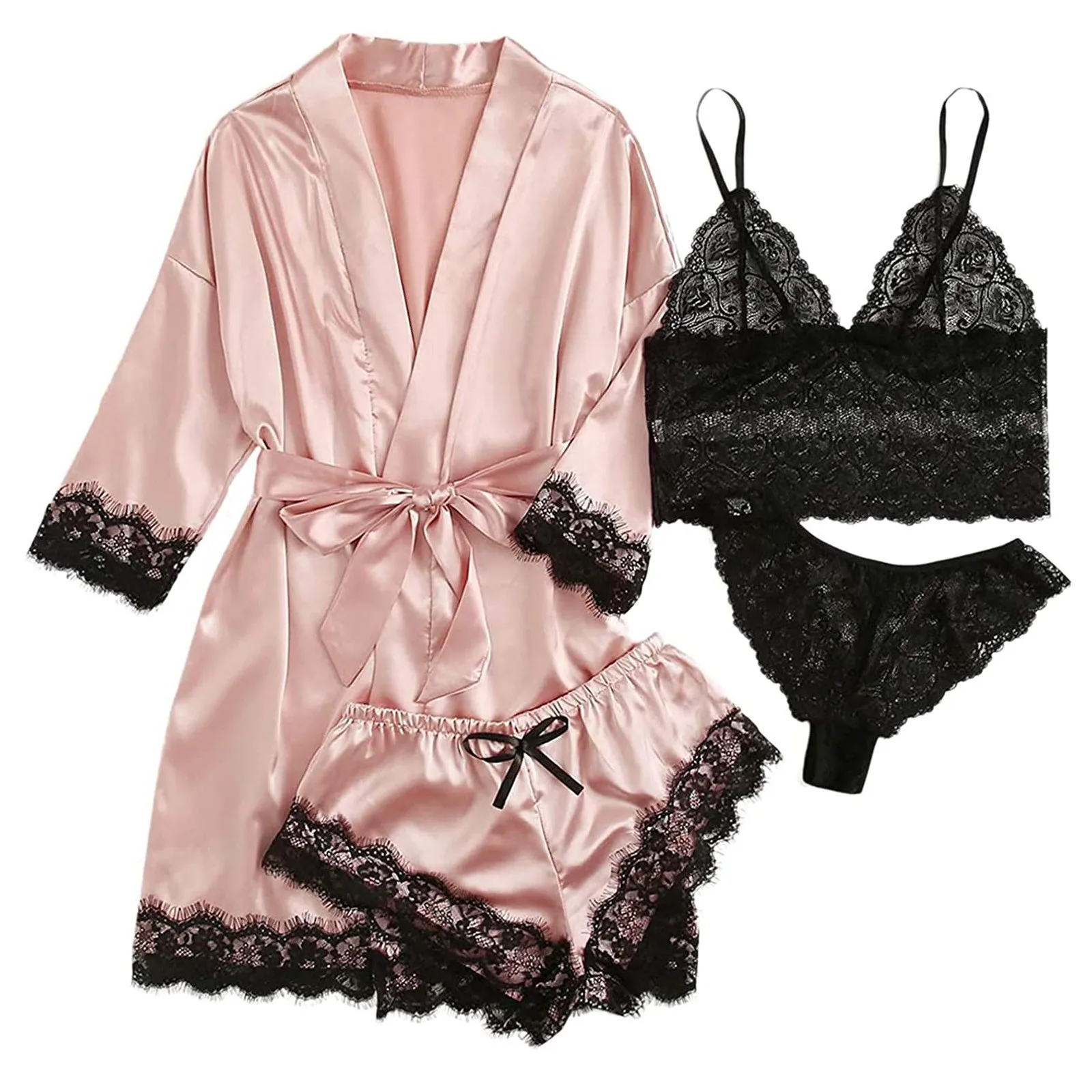 Pajamas Set Women Silk Summer Sexy Solid color Pyjamas Sexy Female Long Sleeve Shirt Pants Handwork Stitch Lingerie Sleepwear
Pajamas Set Women Silk Summer Sexy Solid color Pyjamas Sexy Female Long Sleeve Shirt Pants Handwork Stitch Lingerie Sleepwear