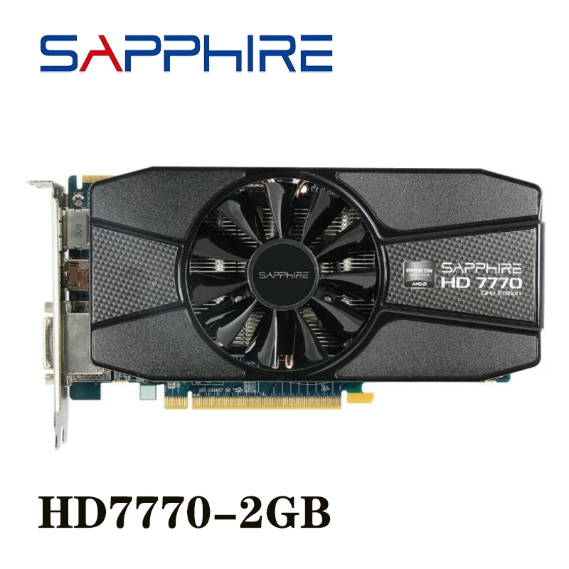 Видеокарта SAPPHIRE Radeon HD 7770 2 Гб графический процессор GPU для AMD HD7770 2G GDDR5 б/у |