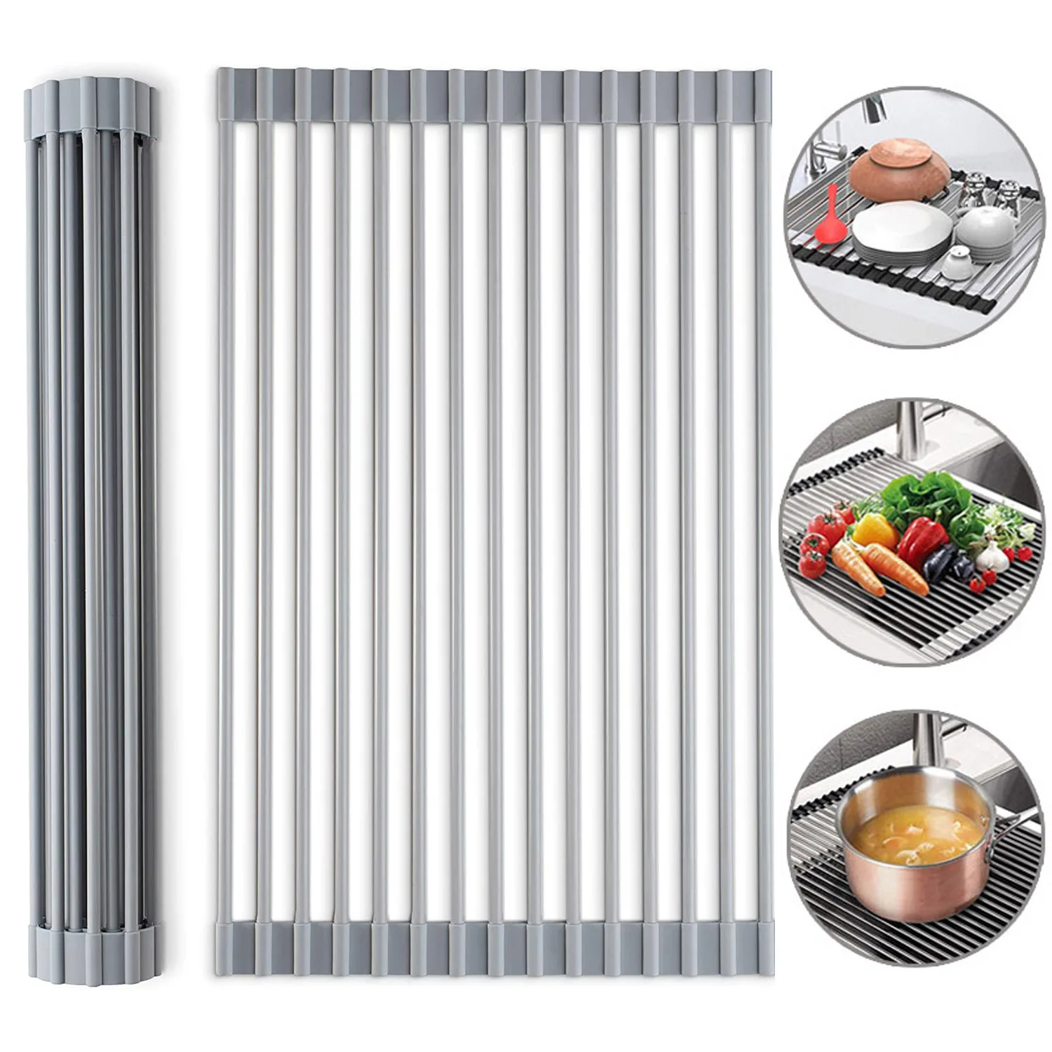 Roll up Dish Drying Rack Folding Multipurpose Rustproof Dish Drainers Over Sink For Kitchen Accessories Organizer Bathroom Tray
Roll up Dish Drying Rack Folding Multipurpose Rustproof Dish Drainers Over Sink For Kitchen Accessories Organizer Bathroom Tray