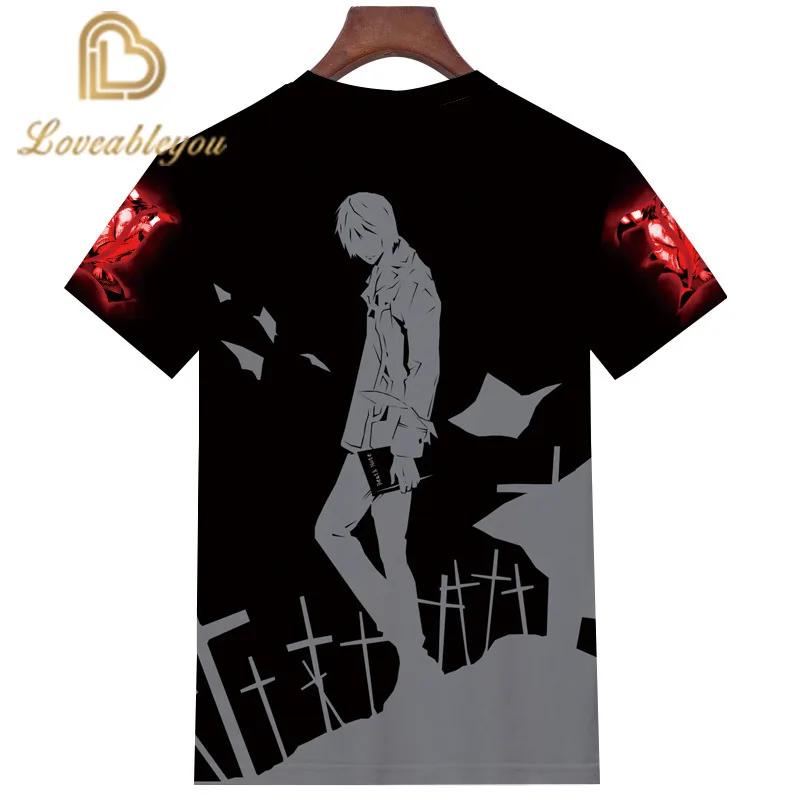 Death Note футболка Shinigami с круглым вырезом Топы Рубашки мужские и женские