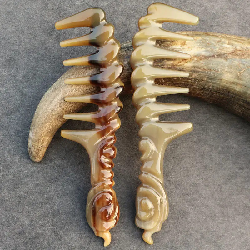 20cm White Buffalo Horn Massage Comb Carved Wide Teeth Head Meridian Scraping Scalp Gua Sha Massage Anti-Static Hair Smooth Comb
20cm White Buffalo Horn Massage Comb Carved Wide Teeth Head Meridian Scraping Scalp Gua Sha Massage Anti-Static Hair Smooth Comb